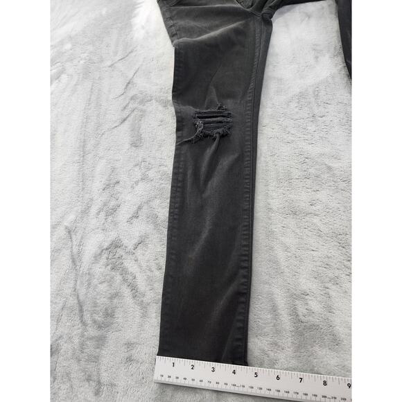 American Eagle Next Level Stretch Super High Rise Jegging Size 8 Black Button - Picture 14 of 15